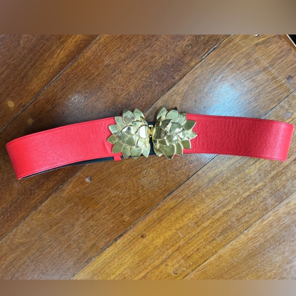 Raina Red Leather Belt - Picture 5 of 9